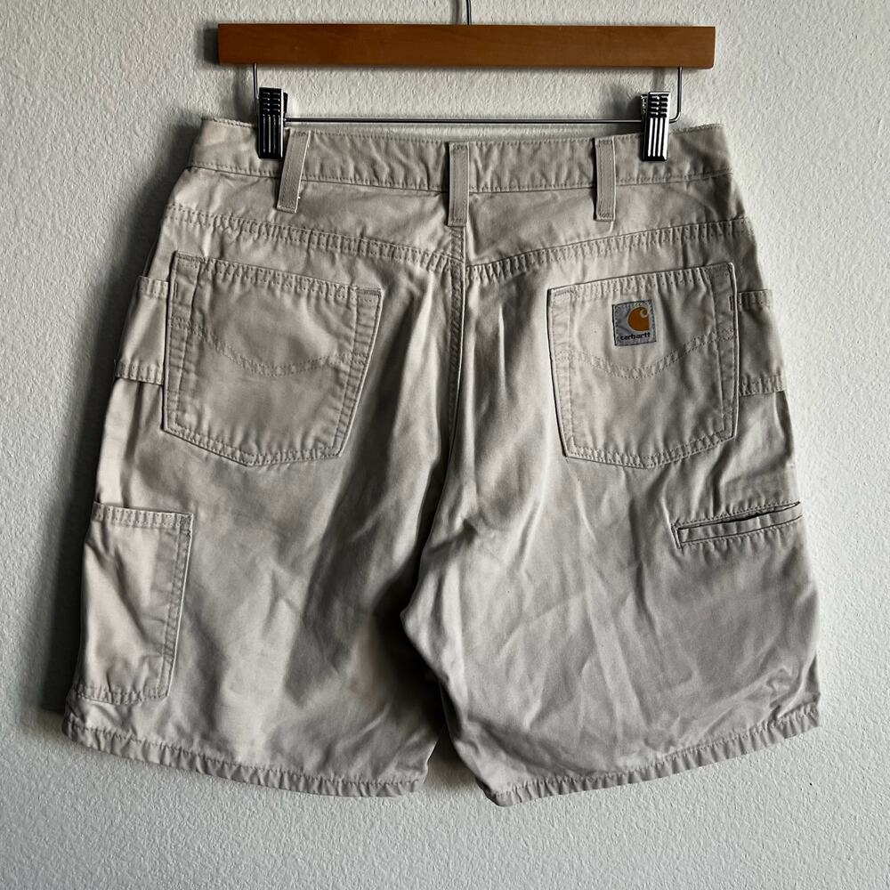 Carhartt WOMENS light brown work wear carpenter shorts